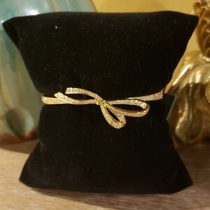 NWT! Kate Spade Gold Bow w/ Crystal Accent Bracelet